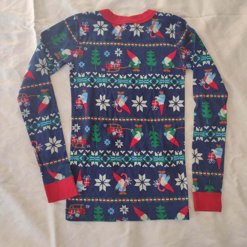 Hanna Andersson Kids Christmas Pajama Tops 10 Set of 2 Organic Cotton Thermal - Picture 5 of 11